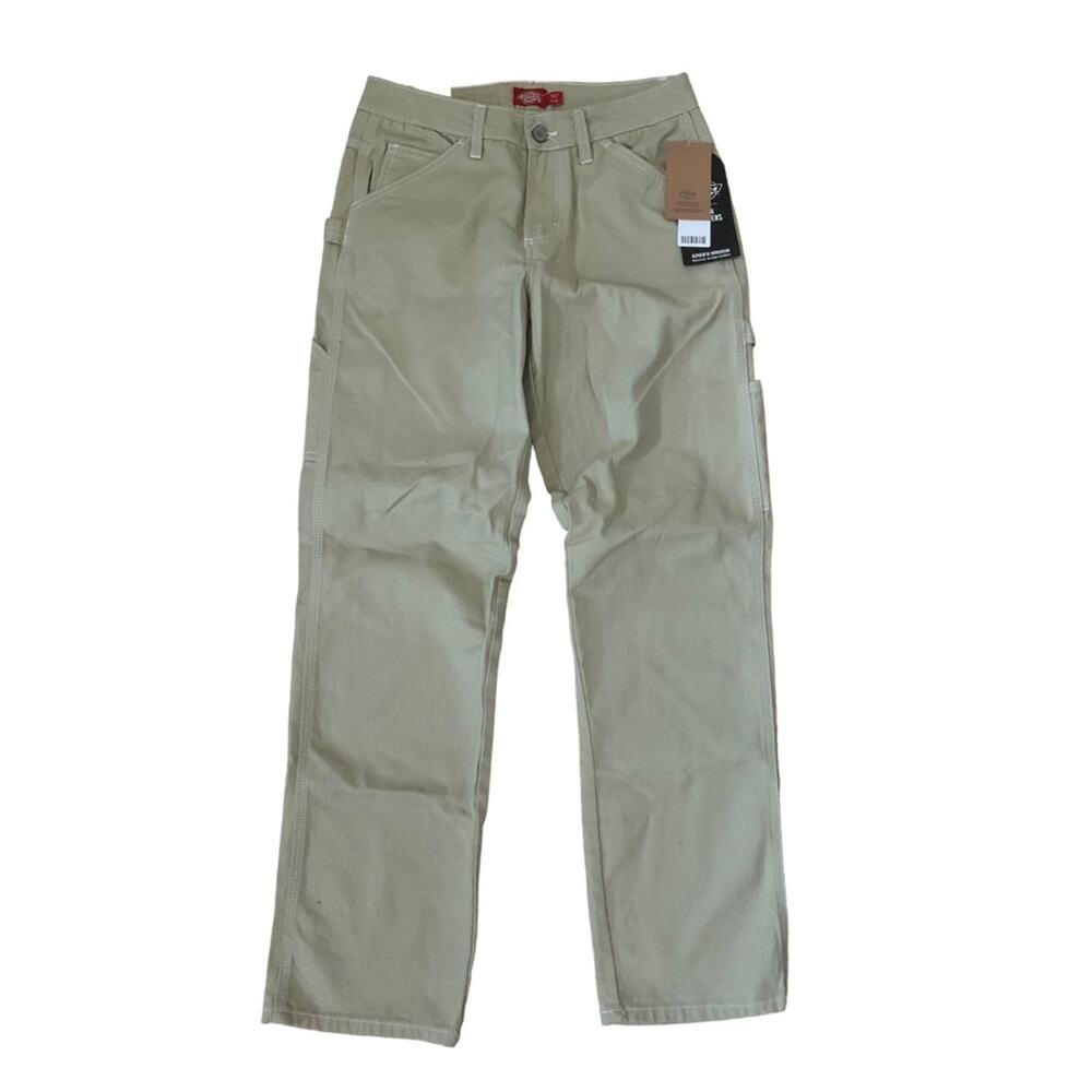 dickies x urban outfitters juniors size 3 relaxed carpenter fit khaki jeans new